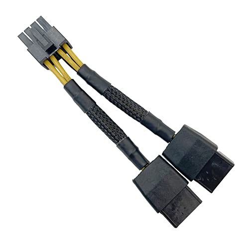 COMeap NVIDIA Grafikkarte Power Sleeved Kabel CPU 8 Pin Stecker auf Dual PCIe 8 Pin Buchse Adapter für Tesla K80/M40/M60/P40/P100 4,8 Zoll (12,2 cm) (2er-Pack) von COMeap