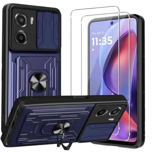 CONAPIKA Hülle für Motorola Moto G05/E15 mit 2 Stück Schutzfolie,Militär Robust Hart PC+TPU Handyhülle Kameraschutz 360° Metall Ring Ständer Kartenfach Slot Anti-Kratzer Bumper Schutzhülle,Blau CONAPIKA Hülle für Motorola Moto G05/E15 mit 2 Stück Schutzfolie,Militär Robust Hart PC+TPU Handyhülle Kameraschutz 360° Metall Ring Ständer Kartenfach Slot Anti-Kratzer Bumper Schutzhülle,Blau von CONAPIKA