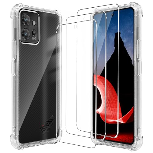 CONAPIKA Hülle für Motorola Moto Thinkphone mit 2 Stück Schutzfolie, Stoßfeste [Verstärkte Ecken] Klarsicht Handy Schutzhülle Cover Sets Leicht TPU Stoßfeste Kratzfeste Rückseite Schale Handyhülle von CONAPIKA