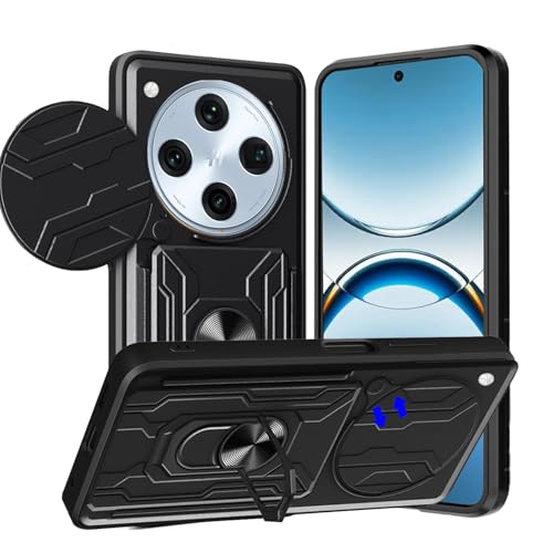 CONAPIKA Hülle für Oppo Find X8 Pro 5G, Kameraschutz 360° Metall Ring Ständer Kartenfach Slot Hart PC Gehäuse+TPU Hybrid Stoßfeste Handyhülle Militär Robust Anti-Kratzer Bumper Schutzhülle,Schwarz CONAPIKA Hülle für Oppo Find X8 Pro 5G, Kameraschutz 360° Metall Ring Ständer Kartenfach Slot Hart PC Gehäuse+TPU Hybrid Stoßfeste Handyhülle Militär Robust Anti-Kratzer Bumper Schutzhülle,Schwarz von CONAPIKA
