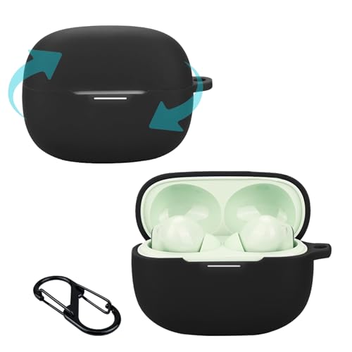 CONAPIKA Hülle für Redmi Buds 6 Pro mit karabiner, Voller Schutz Silikon Earbuds Schutzhüllen Haut Case Ultra-dünnes Weiches Stoßfeste wasserdichte Unterstützt Kabelloses Laden Kopfhörer Abdeckung von CONAPIKA