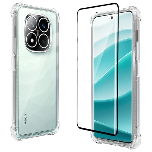 CONAPIKA Hülle für Xiaomi Redmi Note 14 Pro+/Redmi Note 14 Pro Plus 5G mit 1 Stück Schutzfolie, Stoßfeste [Verstärkte Ecken] Klarsicht Schutzhülle Leicht TPU Stoßfeste Rückseite Schale Handyhülle von CONAPIKA