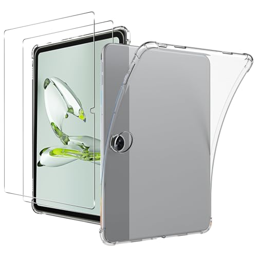 CONAPIKA Klar Hülle für OnePlus Pad Go mit 2 Stück Schutzfolie, Flexibles Schlank Leicht Weich TPU EckenFallschutz Bumper Schutzhülle Stoßfest Anti-Kratzen Transparent Tablet hülle Cover von CONAPIKA