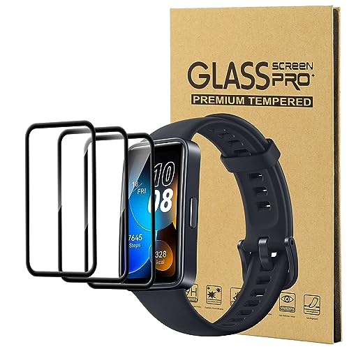 CONAPIKA Schutzfolie für HUAWEI Band 8, 3 Stück 3D Curved Kanten Anti-Kratzen Displayschutz Flexibler HD Klar [Blasenfrei] Anti-Fingerabdruck Bruchsicherer Hohe Auflösung Displayschutzfolie von CONAPIKA