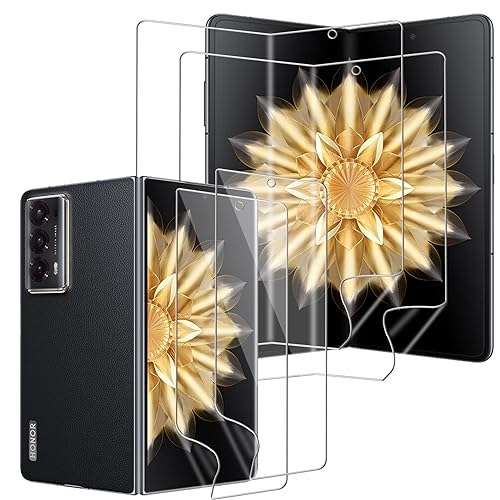 CONAPIKA Schutzfolie für Honor Magic V2 5G, [2+2 Stück] HD Klar Weiche TPU Anti-Kratzen Anti-Bläschen Innere Displayschutzfolie Maximale Abdeckung 3D Sanft Displayschutz mit Äußere Displayschutzfolie von CONAPIKA