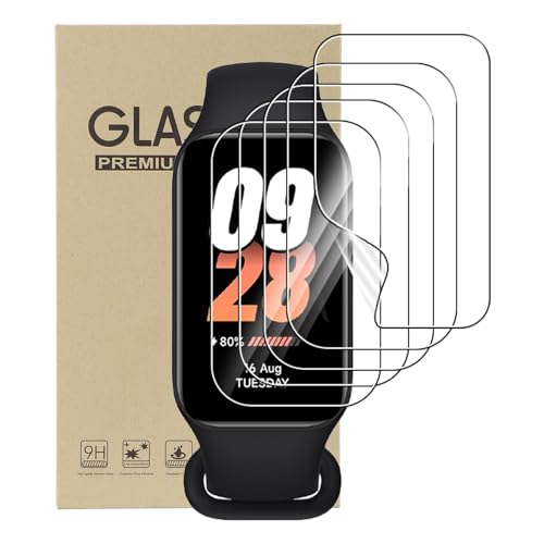 CONAPIKA Schutzfolie für Xiaomi Band 8 Active, 5 Stück Ultra-klar Vollabdeckung TPU Hohe Empfindlichkeit Displayschutzfolie [Nicht-Glas] Anti-Kratzen Anti-Öl Anti-Blasen Wasserdicht Displayschutz von CONAPIKA