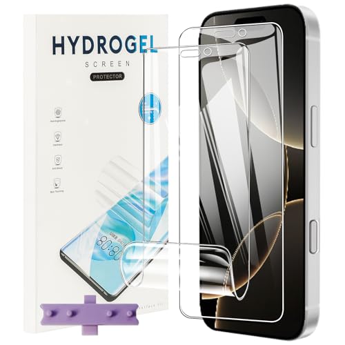 CONAPIKA Schutzfolie für iPhone 16 Pro, [2 Stück] HD Klar Weiche TPU Anti-Kratzen Anti-Bläschen Displayschutzfolie [Nicht-Glas] 3D-Gewölbte Fingerabdruck-ID [Maximale Abdeckung] Displayschutz von CONAPIKA