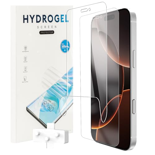 CONAPIKA Schutzfolie für iPhone 16 Pro Max, [2 Stück] HD Klar Weiche TPU Anti-Kratzen Anti-Bläschen Displayschutzfolie [Nicht-Glas] 3D-Gewölbte Fingerabdruck-ID [Maximale Abdeckung] Displayschutz von CONAPIKA