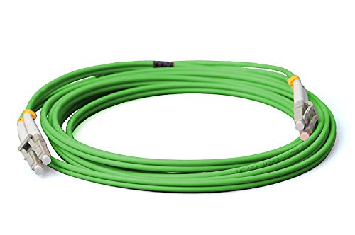 CONBIC® LWL Glasfaser-Kabel – 0,5m OM5 LC auf LC Stecker, Duplex 50/125 Patchkabel – Lichtwellenleiter 0,5 Meter von CONBIC