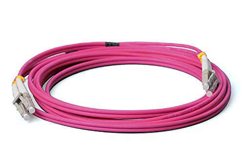 CONBIC® LWL Glasfaser-Kabel – 10m OM4 LC auf LC Stecker, Duplex 50/125 Patchkabel – Lichtwellenleiter (10m) von CONBIC