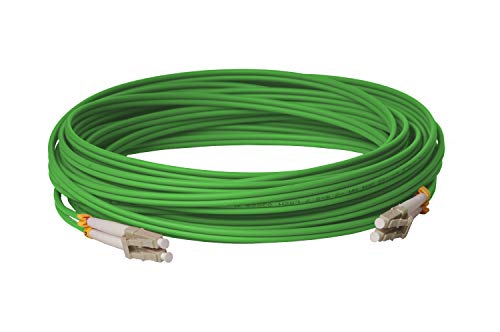 CONBIC® LWL Glasfaser-Kabel – 125m OM5 LC auf LC Stecker, Duplex 50/125 Patchkabel – Lichtwellenleiter 125 Meter (Innenkabel) von CONBIC