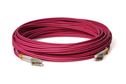 CONBIC® LWL Glasfaser-Kabel – 25m OM4 LC auf LC Stecker, Duplex 50/125 Patchkabel – Lichtwellenleiter (25m) von CONBIC