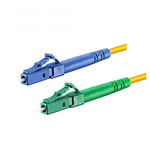 CONBIC® LWL Glasfaser-Kabel – 7m OS2 gelb, LC/UPC auf LC/APC Stecker, Simplex 9/125 Patchkabel – Lichtwellenleiter 7 Meter von CONBIC