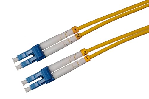 CONBIC® LWL Glasfaser-Kabel – OS2, Singlemode, gelb, LC/UPC auf LC/UPC Stecker, Duplex 9/125, G.652D LSZH 30m Enterprise Edition von CONBIC