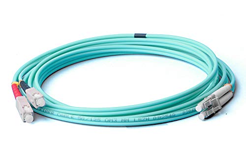 CONBIC LWL Glasfaser-Kabel – 8m OM3 LC auf SC Stecker, Duplex 50/125 Patchkabel – Lichtwellenleiter 8 Meter von CONBIC