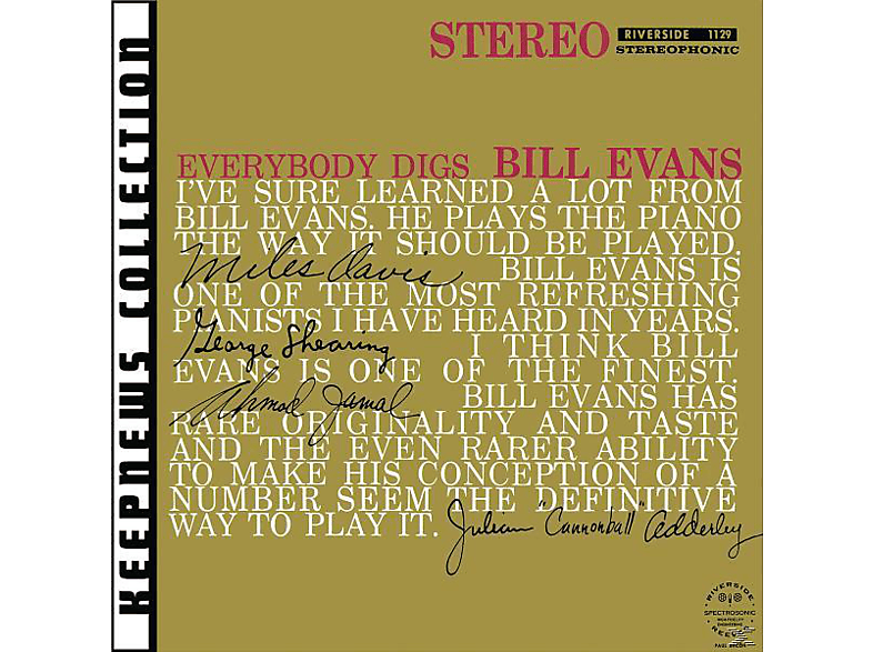 Bill Evans - EVERYBODY DIGS BILL EVANS (KEEPNEWS COLLECTION) (CD) von CONCORD