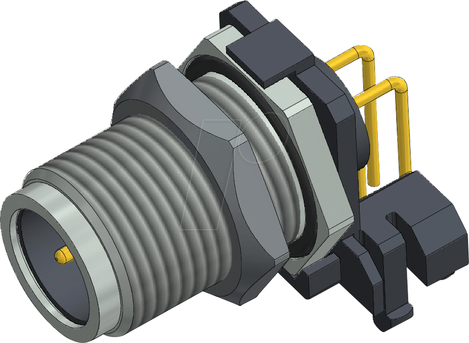 CONEC 43-01204 - SAL M 12, 4-pol, Einbaustecker, gewinkelt von CONEC