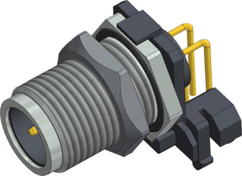 CONEC 43-01204 - SAL M 12, 4-pol, Einbaustecker, gewinkelt von CONEC