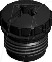 M12X1K 43-16211 - Schutzkappe für M12x1 Kupplung, schwarz von CONEC