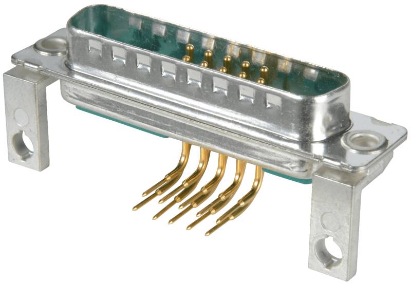 MIX-STW 13W3 - D-SUB-Koax Stecker für Mischbestückung, Print, gewinkelt von CONEC