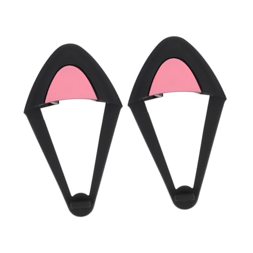 CONGARTENO 1 Paar Kopfhörer mit Katzenohren Ohrstöpsel Ohren Design Gaming-Headset-Ohren Kopfhörerzubehör Katzenohren für Kopfhörer Katzenohren für Headset Kieselgel Black von CONGARTENO