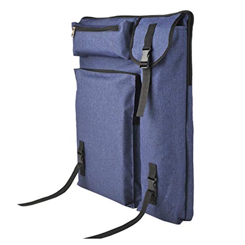 CONGRUI 4K Große Kunsttasche zum Zeichnen, wasserdicht, tragbar, Skizzenblock-Tasche für Zeichenwerkzeuge für Künstler, 66 x 48 cm (Blau) von CONGRUI