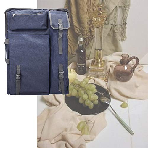 CONGRUI 4K Künstlertasche für Zeichenbrett, wasserdichte Tragetasche für Kunst, tragbare Skizzenblock, Aufbewahrungstasche (blau) von CONGRUI