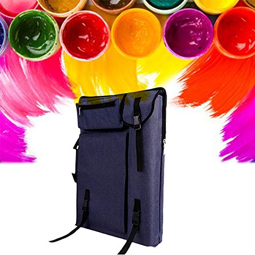 CONGRUI Aluminium-Staffelei, Zubehör, verstellbare Kunst- und Buchstaffelei, große Kapazität, Staffelei, Rucksack (Dunkelblau, Canvas-Tasche) von CONGRUI