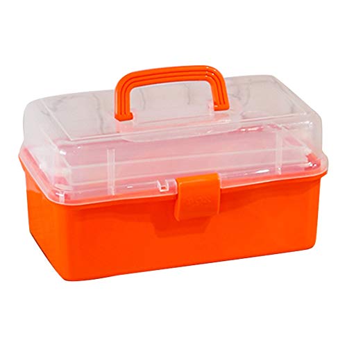 CONGRUI Art Toolbox, Bilderbox, Malerei, Schreibwaren, Aufbewahrung, Werkzeugkasten, Künstler, Studenten (Orange, 33 x 18,5 x 17 cm) von CONGRUI