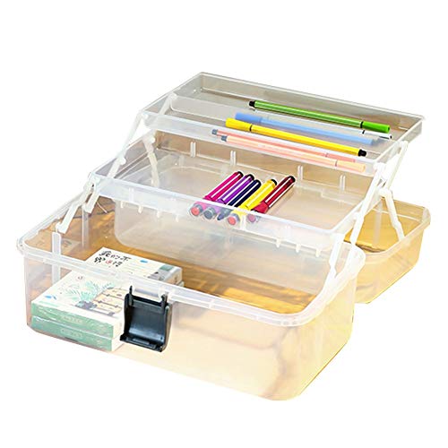 CONGRUI Art Toolbox Bilderbox, Malerei, Schreibwaren, Aufbewahrung, Werkzeugkasten, Künstler, Studenten (Weiß, 33 x 18,5 x 17 cm) von CONGRUI