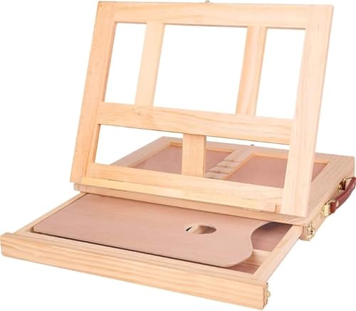 CONGRUI Box Staffelei Künstler Malwerkzeug, Holz Desktop Staffelei mit Schublade und Palette, ideal für tragbares Skizzieren, Zeichnen und Malen mit einer Vielzahl von Medien CONGRUI Box Staffelei Künstler Malwerkzeug, Holz Desktop Staffelei mit Schublade und Palette, ideal für tragbares Skizzieren, Zeichnen und Malen mit einer Vielzahl von Medien von CONGRUI