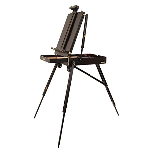 CONGRUI Caballete De Pintura Herren Staffelei Tragbare Staffelei Box für Malerei Künstler Ölfarbe Ständer Holz Staffelei Box Malerei Zubehör (Braun) von CONGRUI