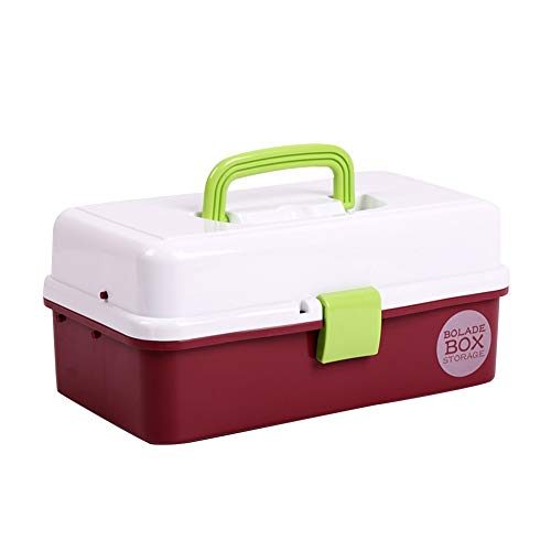 CONGRUI Federmäppchen, 3-lagig, tragbar, Malzubehör, Studenten, Maniküre-Box, 32,8 x 19,8 x 15 cm (braun) von CONGRUI