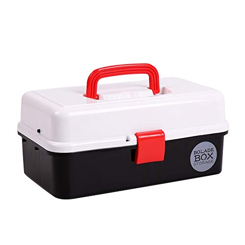CONGRUI Federmäppchen, 3-lagig, tragbar, Malzubehör, Studenten, Maniküre-Box, 32,8 x 19,8 x 15 cm (schwarz) von CONGRUI