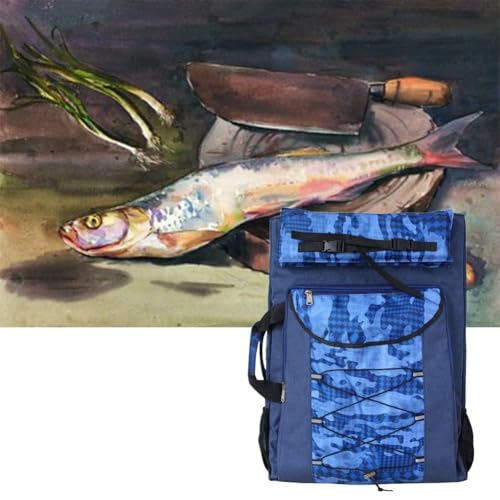 CONGRUI Große Kapazität, bemalte Leinwand, Kunsttest, Kunst, Zeichenbrett, Tasche, 63 x 46 cm (blau) von CONGRUI