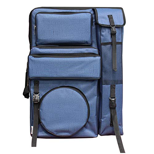 CONGRUI Kunst-Portfolio-Hülle, tragbare Tasche für Zeichenbrett, Kunst-Tragetasche, wasserdichter Rucksack (blau) von CONGRUI