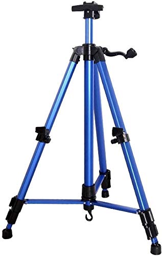 CONGRUI Metall-Staffelei, Skizzenrahmen, Dreieck, Zeichnen, multifunktional, einziehbar, klein, Aluminium, hochwertige Malerei, Werbeartikel (blau) von CONGRUI