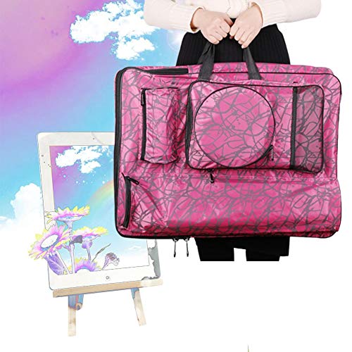 CONGRUI Rucksack-Kunst-Set, Skizzenblock, Tasche, Kunstbedarf für Künstler, wasserdicht, tragbar, Leinwand, Staffelei Tasche (Rosa) von CONGRUI