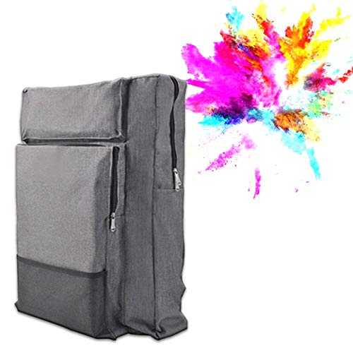 CONGRUI Rucksack für Studenten, Portfolio, Zeichnen, Malen, Skizzen, Tasche für Paletten, Farben, Pinsel, Bleistifte, Tasche (grau) von CONGRUI
