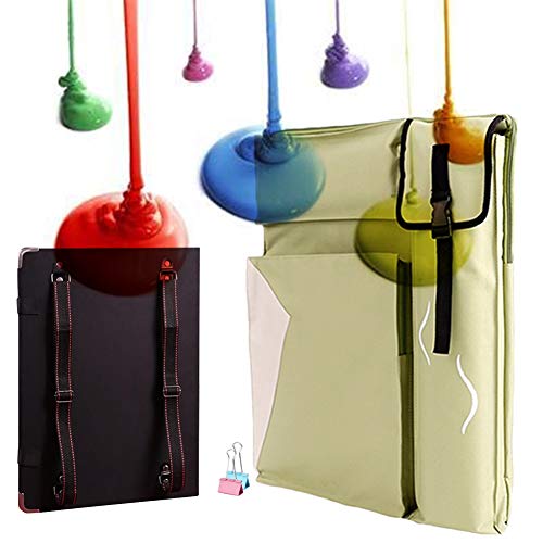CONGRUI Staffelei-Ständer für Bilderrahmen, Staffelei, Ständer für Flipcharts, große Kapazität, Staffeleien, Rucksack (Grün, Canvas-Tasche und Skizzenblock) von CONGRUI