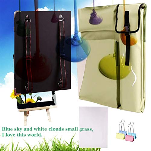 CONGRUI Staffelei-Tasche, tragbar, verstellbar, Aluminium, Kunststaffelei, Malstaffelei, Ständer, große Kapazität, Staffelei, Rucksack (Grün, Canvas-Tasche und Staffelei) von CONGRUI