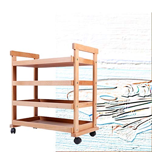 CONGRUI Staffelei für Künstler, Malwagen, Staffelei mit Papierrolle und Zubehör, Staffelei, Kunstbox (4 Ebenen) von CONGRUI