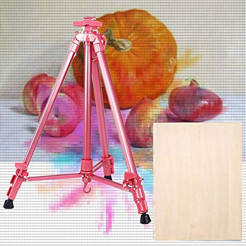 CONGRUI Staffelei und Flipcharts, Staffelei, Zubehör, Staffelei, Papier, Aluminium, Feldstaffelei (Rosa) von CONGRUI