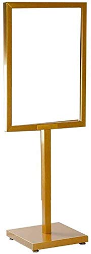 CONGRUI Staffeleiführungssysteme, Multifunktions-Kartenschlitz, Bilderrahmen, Staffelei, Ausstellungsständer, Innenhöfe, Doppelstab-Design, anwendbare Szene, Metall (Gold, 35 x 35 x 135 cm) von CONGRUI