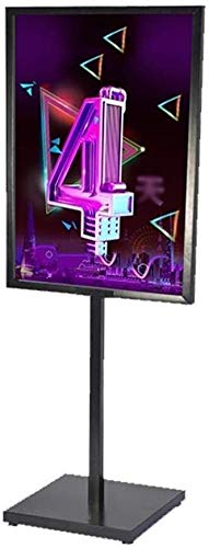 CONGRUI Staffeleiführungssysteme, Multifunktions-Kartenschlitz, Bilderrahmen, Staffelei, Ausstellungsständer, Innenhöfe, Doppelstab-Design, anwendbare Szene, Metall (Schwarz, 35 x 35 x 135 cm) von CONGRUI