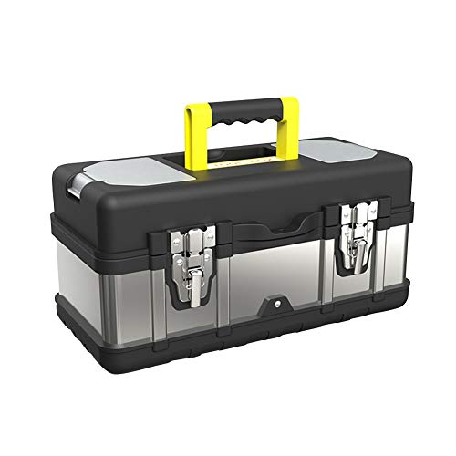 CONGRUI Toolbox Hardware Tragbare Aufbewahrungsbox aus Edelstahl für den Haushalt, Kunst, Auto, multifunktional, 45 x 25 x 19,5 cm von CONGRUI