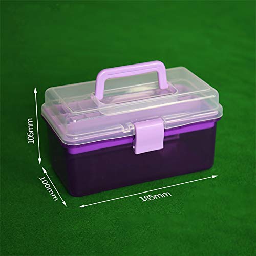 CONGRUI Toolbox für Schüler, Kinder, Malerei, Kunststoff, 2-lagig, 18,5 x 10 x 10,5 cm, Violett von CONGRUI