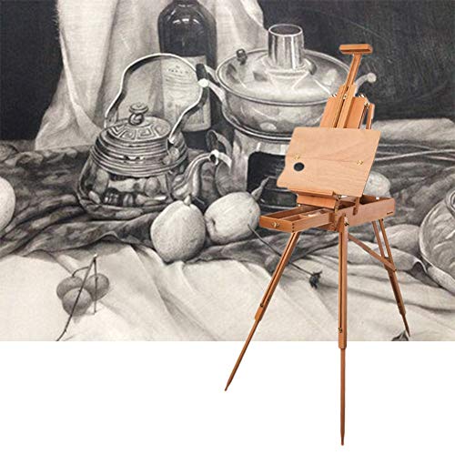 CONGRUI Verstellbare Kunst- und Buchstaffelei mit Staffelei, dekorative Staffelei, Vintage-Stil (Beige) von CONGRUI