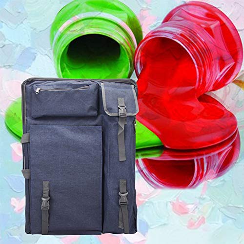 CONGRUI Wasserdichte Aufbewahrungstasche aus dickem Segeltuch, verschleißfest, Rucksack, Staffeleien, Rucksack (blau) von CONGRUI