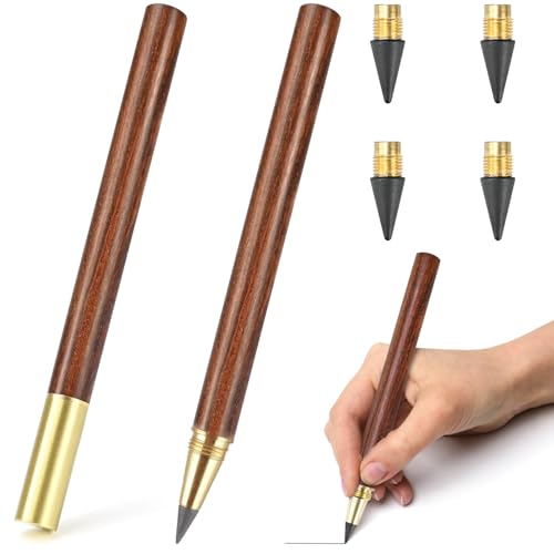 CONJURAIDE 2 Stück Ewiger Bleistift, Holz Unendlicher Infinity Endlos Bleistift mit 4 Ersatzminen Dauerbleistift Eternals Unlimited Writing Inkless Pencil Minenbleistift für Studenten Heimbüro CONJURAIDE 2 Stück Ewiger Bleistift, Holz Unendlicher Infinity Endlos Bleistift mit 4 Ersatzminen Dauerbleistift Eternals Unlimited Writing Inkless Pencil Minenbleistift für Studenten Heimbüro von CONJURAIDE